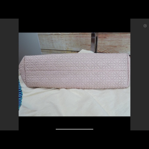 Tory Burch Bryant Quilted leather floral tote - Picture 6 of 8